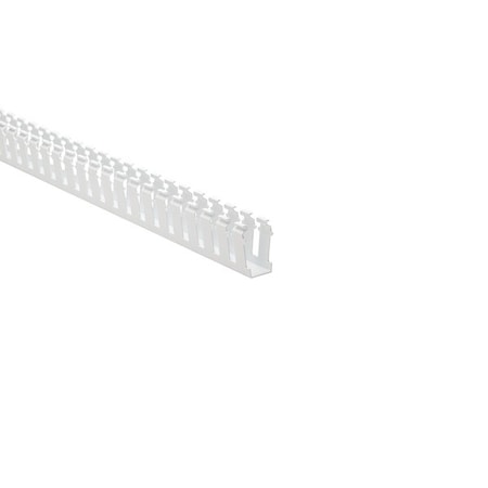 Hellerman Tyton Slotted Wall Wiring Duct, 1 x 2", 6 ft Sections, Non-Adhesive, PVC, White, 120ft/ctn, 30PK 181-12007