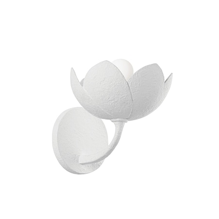Troy Lighting Arcata 1 Light Wall Sconce, Gesso White, 8 In x 8.25 In B2008-GSW