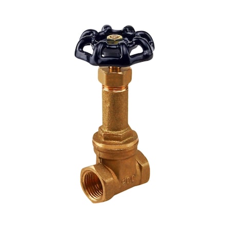 Everflow FIP Long Bonnet Gate Valve, Cast Brass 3/4" 44342-NL
