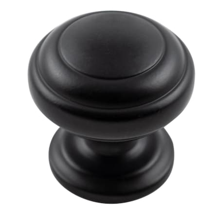 Belwith Products Belwith 1.25 in. dia. Knob with Screws, Matte Black BWP2283 MB