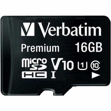 Verbatim MICROSDHC 16GB CLASS 10 W ADAPTER 44082