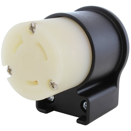 Ac Works Right Angle L7-30R Connector, 30A 277V Locking Female, Industrial Grade, DIY Cord Repair ASEL730R