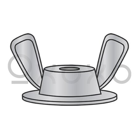 Oxoxo 10-32X5/8X7/8 Washer Based Wing Nut Die Cast Zinc Alloy, 1000PK 249333