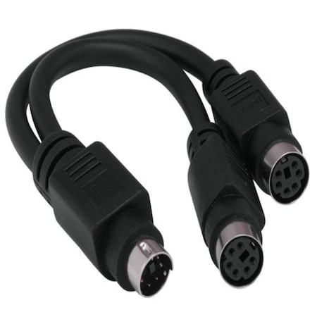 Sanoxy 6in Mini-DIN6 Male to Two Mini-DIN6 Female PS/2 Y Cable SNX-CBL-LDR-MD102-126I