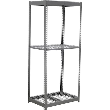 Global Industrial 3 Shelf, Commercial Duty Boltless Shelving, Starter, 48"W x 12"D x 72"H, Wire Deck B3165710