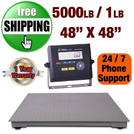 Prime Systems New Prime Scale Series 5000x1lb Floor Scale 48x48 with PS-IN103 Indicator PS-5000F4x4+103-Ebay