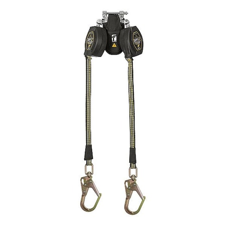 Falltech EdgeCore(TM) Self-Retracting Lifeline, Quick-Connect, Aluminum, 2 Leg(s), 420 lb Weight Capacity 84008TP0S