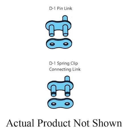Tsubaki Double Strand Connecting Link, #50 chain, 5/8 P, 1.594 in OAW, 0.2 Dia Pin 50-2D1CL