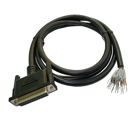 Compucableplususa 5FT DB25 Female to Bare Wire RS232 Serial Pigtail Cable - 28AWG Shielded Open End PVC DBC-25FW-05