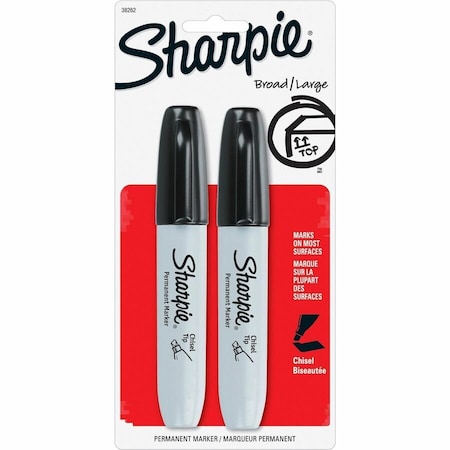 Newell Brands BLK Chisel Sharpie, 2PK 38262PP