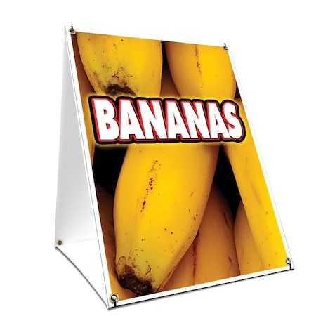 Signmission Bananas, 24 Inch x 18 Inch A-frame Yard Sign, Plastic Sign SBC-1824-Bananas