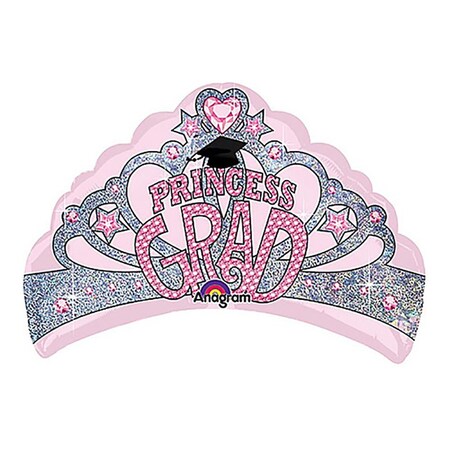 Loonballoon Princess Grad 19 inch PRINCESS GRAD SUPERSHAPE Balloon grad-princess-set