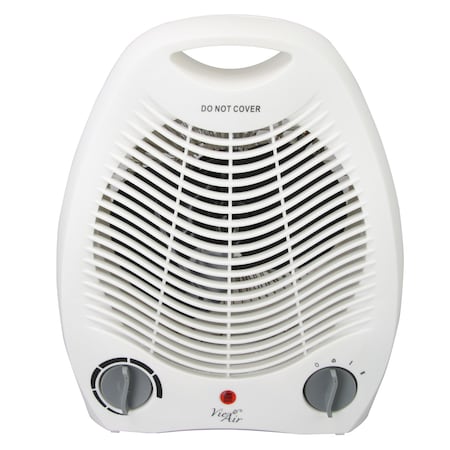 Vie Air 1500W Portable 2 Settings White Office Fan Heater with Adjustable Thermostat VA-207C