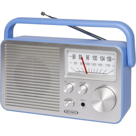 Jensen MR-750-BL MR-750 Portable AM/FM Radio (Blue) MR-750-BL
