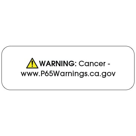 Bsc Preferred 1.5 x 0.5'' - ''Warning: Cancer - '' Prop 65 Labels DL4500