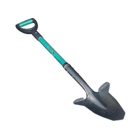 Invernaculo Short Reinforced Fiberglass Handle with Cushion D Grip, Teal IN2582943