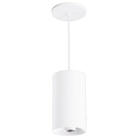 Elco Lighting 4in Sylo Pendant, Koto Focus Module, 800lm, 3000K, Silver E42PS-0730-FC