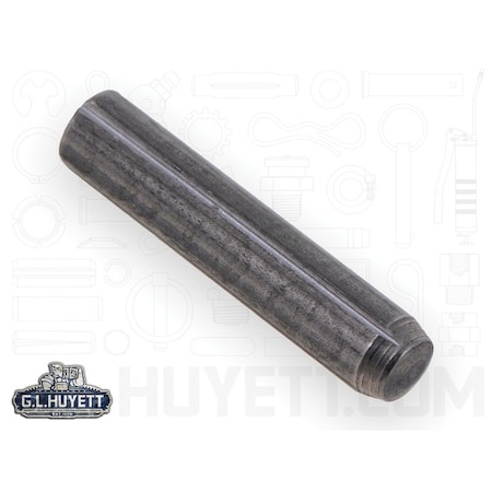 Huyett DIN 1473 Metric Grooved Pin, Low Carbon Steel, 5 mm Dia x 4.93 mm Small End Dia x 22 mm Length GPM-050-022-73