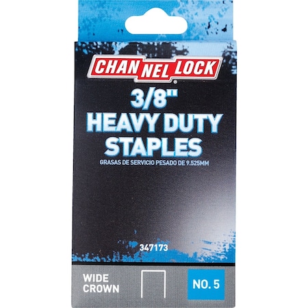 Channellock No. 5 Hvy Dty Wide Crown Staple 3/8 In., 1000PK 347173