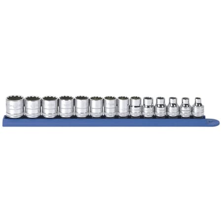 Gearwrench Sockt Set, Std, Mtric, 12 pt., 3/8"Dr, 14 pcs 80560