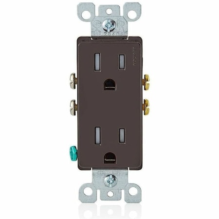 Leviton Decora Receptacle, 15 Amp, 125 Volt T5325