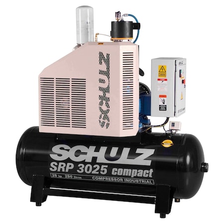 Schulz 25HP / 80 gallons - 89 CFM - Rotary Screw Compressor Open Cabinet - 230V Three Phase 970.2840-S