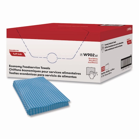 Cascades Pro Tuff-Job Foodservice Towels, Blue/White, 12 x 24, PK200 W902