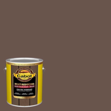 Cabot Heat-Reducing Solid Cashmere Brown Water-Based Acrylic Stain and Sealer 1 gal 140.0001882.007