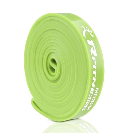 Furinno 41 in. Rfitness Professional Long Loop Stretch Latex Exercise Band, Green - Medium FU330926