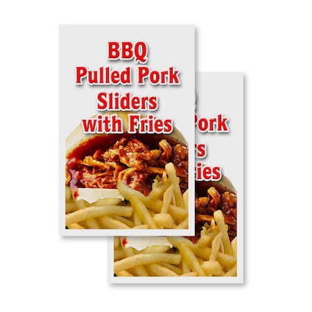 Signmission Bbq Pork Sliders, Vinyl Decals Only 24 Inch x 36 Inch, Vinyl Decal, 2PK DSB-2436-2PACK-Bbq Pork Sliders