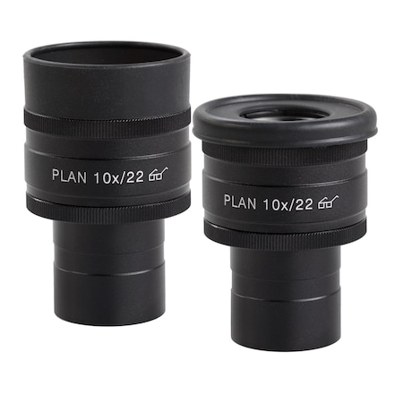 Amscope 10X Focusable Plan Eyepieces for 30mm Ocular Ports EP10X30PL-V300