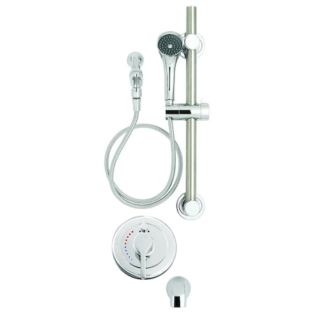 Speakman Diverter Trim, Handicap Shower, and Tub System (Valve Not Included), 1.75 GPM, Polished Chrome SLV-3490-ADA-E175