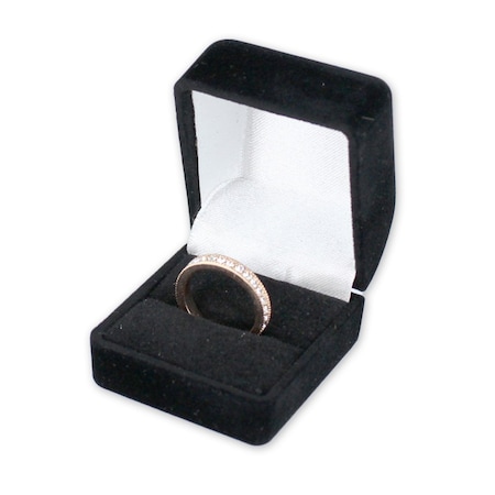 Specialty Store Services Black Velvet Ring Box 6996BK
