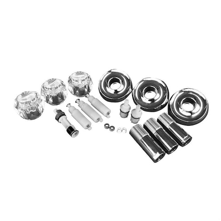 Danco For Delta Chrome Tub and Shower 3-Handle Remodeling Kit 9D00010886