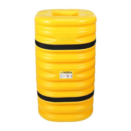Zoro Select Column Protector, Yellow, HDPE, 10" dia 913NF3