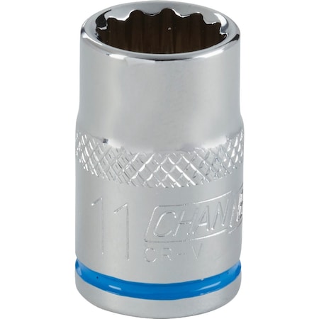 Channellock 3/8'' Drive 11 mm 12-Point Shallow Metric Socket 309095