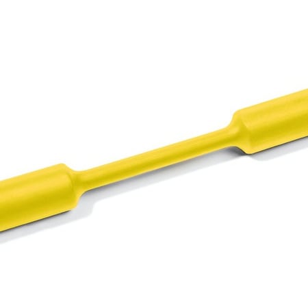 Hellerman Tyton Heat Shrink Tubing, Mini Reel, 2:1 Shrink Ratio, 1", 25.4/12.7 Dia, PO, Yellow, 25 ft/reel 309-60317