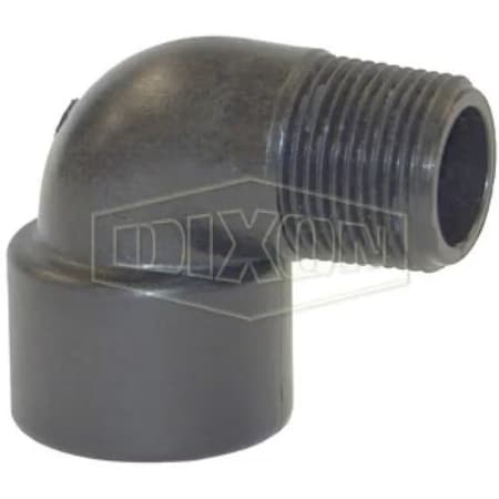 Dixon Street 90Deg Elbow, 3 in, NPT, SCH 80/XH, Polypropylene, Domestic 62248