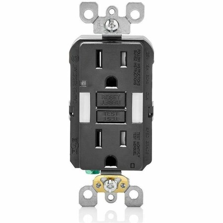 Leviton Self-Test GFCI Receptacle, Combination with Light, 15 Amp, 125 Volt, 5-15R NEMA GFNL1-E