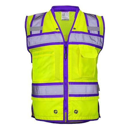 Dome75 OMNI Series OV6100 HiVis Class 2 Heavy Duty Utility Vest 4X OV6124