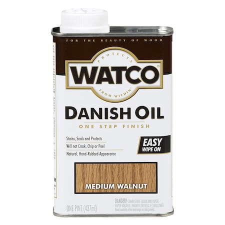 Watco Pt Medium Walnut Danish Oil Finish 65951
