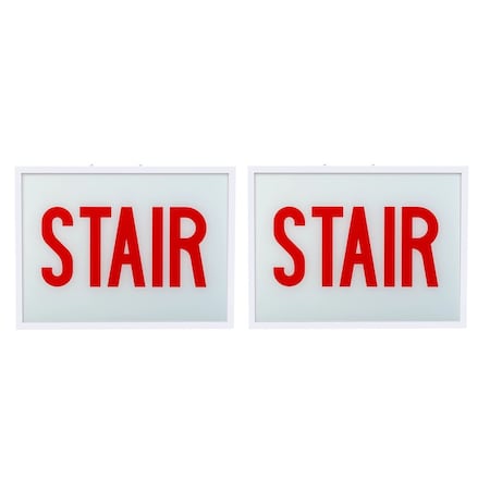 Keystone Exit Sign | Steel | Chicago Compliant | Style 1 | White Color | Single Facing | Red Lettering| Surfa KT-EX-STCH1-WH1RL-SU /SS