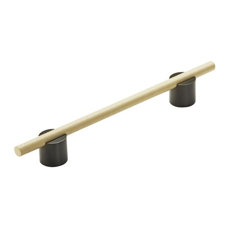 Amerock Transcendent 6-5/16 in 160 mm Center-to-Center Matte Black/Matte Gold Cabinet Pull BP7414160MBMG