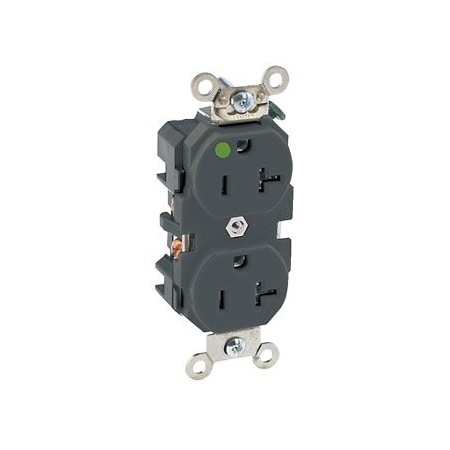 Leviton Extra Heavy Duty Hospital Grade Duplex Receptacle, 20 Amp, 125 Volt 8300-E