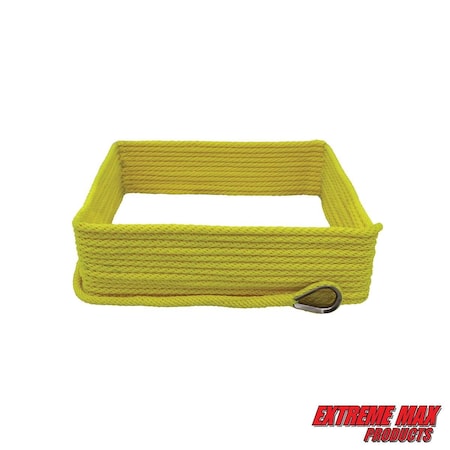 Extreme Max Extreme Max 3006.2678 BoatTector Solid Braid MFP Anchor Line with Thimble - 3/8" x 150', Neon Yellow 3006.2678