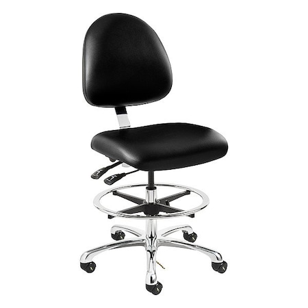 Bevco ESD Tall Vinyl Tilt Chair w/Casters 9551M-E-BKV-CARD5S