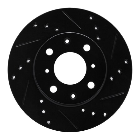 Dynamic Friction Co DFC Brake Rotor - Drilled and Slotted - Silver 631-59018R