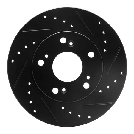Premium Black Drilled & Slotted Brake Rotor, Disc Brake Rotor,