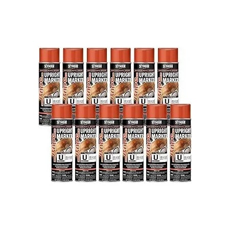 Seymour Midwest Stripe Upright Marking Paint, Fluorescent Orange net 17 oz., 12PK 201757