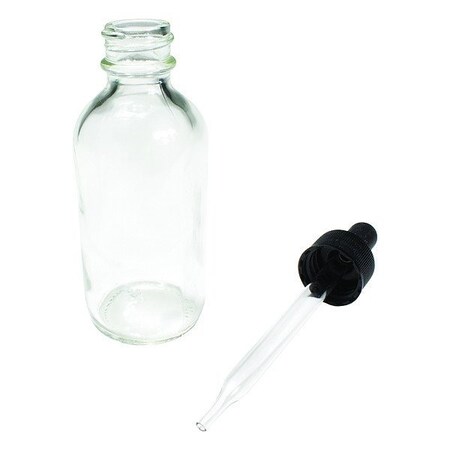 Zoro Select Dropper Bottle, Soda Lime Glass, PK12 BDPSC-1OZ